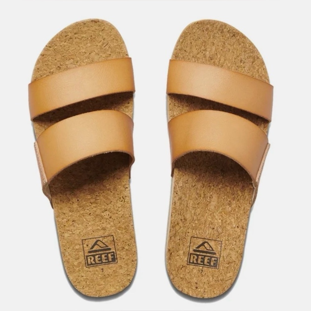 REEF - WOMEN’S CUSHION VISTA HI SANDAL -sz 7 Tan Beach Boho Chic
